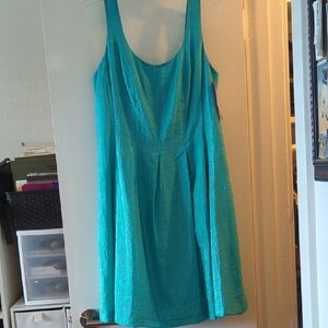 Vibrant Teal Sleeveless Dress